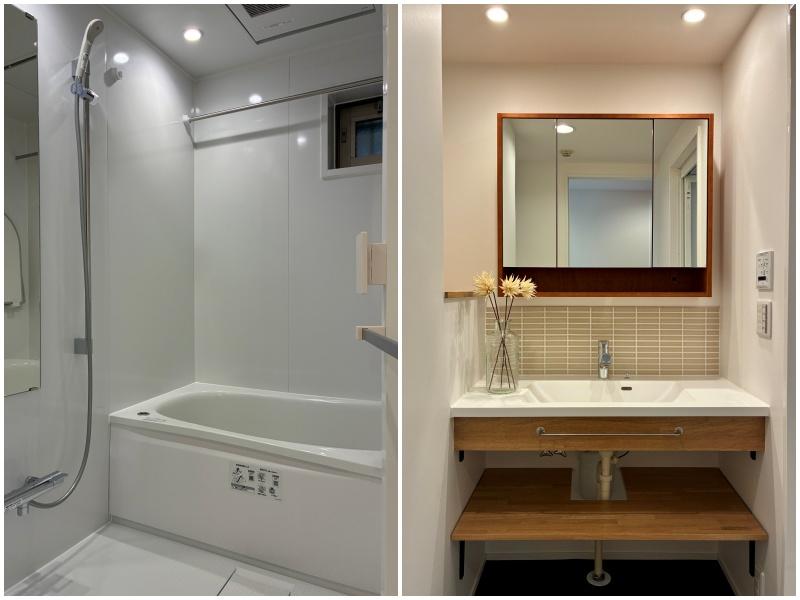 鎌倉市材木座三丁目の売買物件/浴室｜洗面は可愛い造作のタイプです