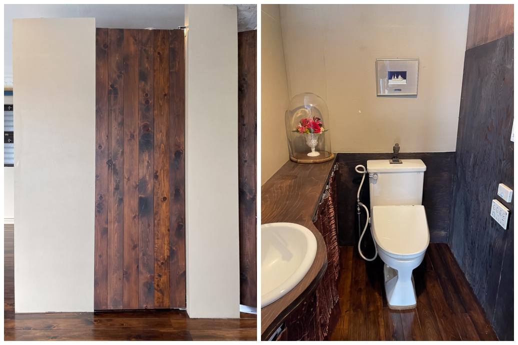 足柄下郡湯河原町吉浜の売買物件/トイレは北西側洋室、玄関側の2方向から出入り可能