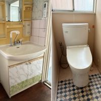 鎌倉市腰越三丁目の売買物件/（左）洗面室｜（右）トイレ