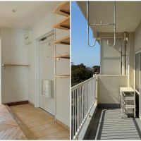 藤沢市鵠沼東の売買物件/玄関まわりもゆとりがあります｜バルコニー