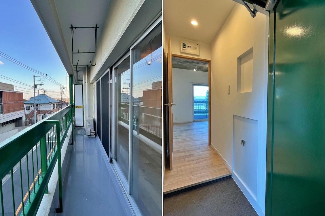 横浜市南区永田山王台の売買物件/グリーンがいいアクセントになっているマンションです