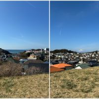 逗子市小坪二丁目の売買物件/建物裏手のハゲ山は、地域の憩いの場となっています。この日は相模湾と富士山がきれいに見えました