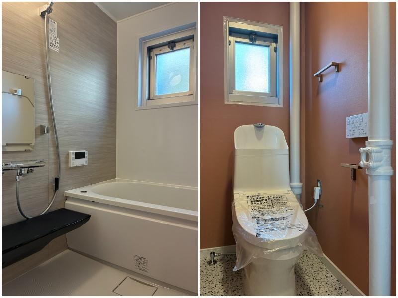 逗子市小坪二丁目の売買物件/左：浴室｜右：トイレ