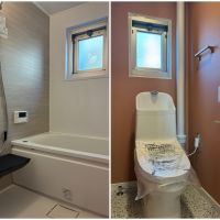 逗子市小坪二丁目の売買物件/左：浴室｜右：トイレ