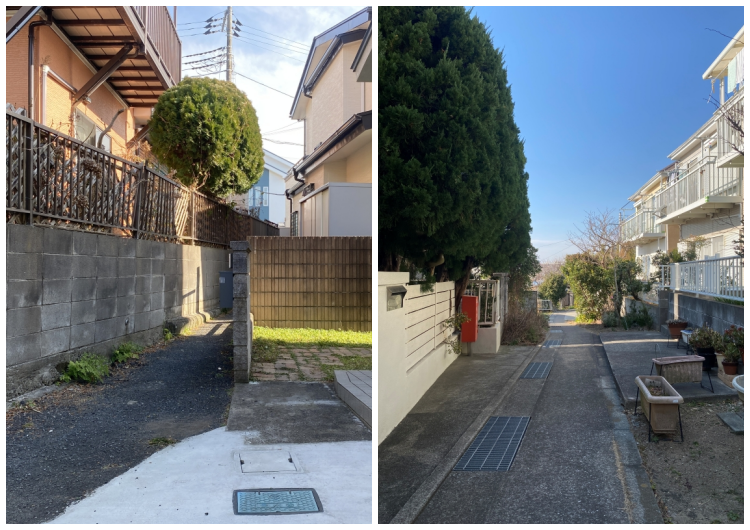 横須賀市秋谷一丁目の賃貸物件/前面道路、左│前面道路、右