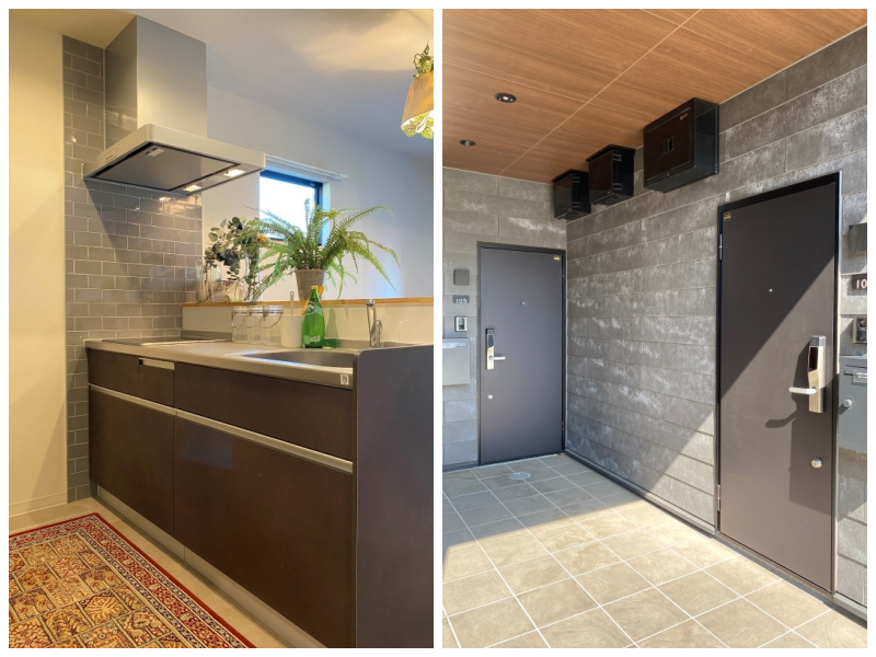 藤沢市鵠沼藤が谷三丁目の賃貸物件/#105キッチン│玄関は電子キー