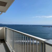 藤沢市片瀬海岸一丁目の売買物件/バルコニーからの眺め│海をぼんやりと眺める時間が贅沢です
