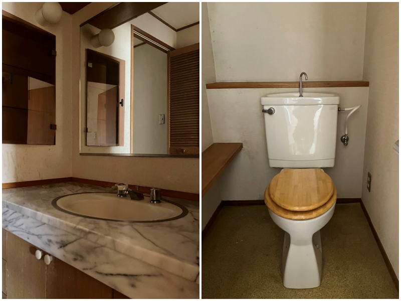 平塚市唐ケ原の売買物件/洗面所｜トイレ｜設備まわりは総点検が必要と思われます。