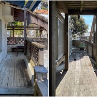 鎌倉市長谷一丁目の売買物件/デッキなど木部は交換が必要です。