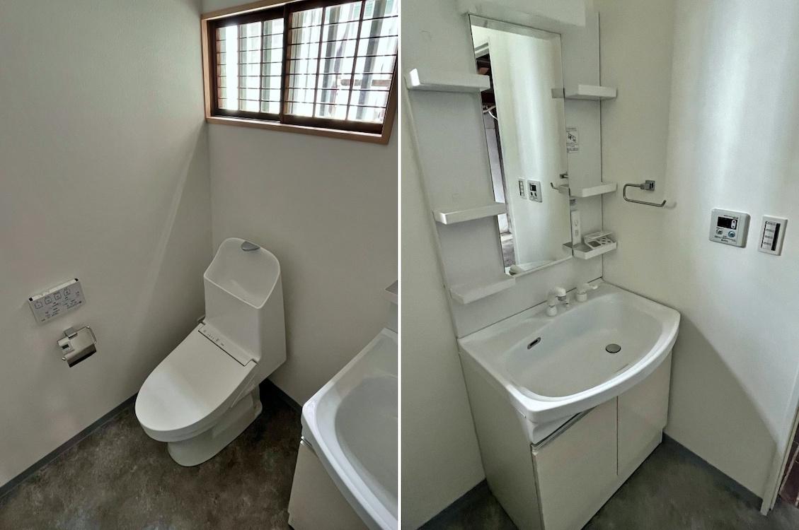 鎌倉市御成町の賃貸物件/共用部分のトイレと洗面