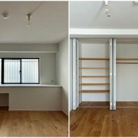 横須賀市秋谷一丁目の売買物件/北側洋室｜共用通路に面して窓があり、暗さは感じにくいものの、ここは寝室として割り切って使うのが良さそうです