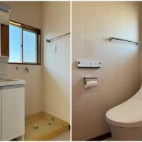 藤沢市辻堂元町三丁目の賃貸物件/左：洗面台｜右：トイレ