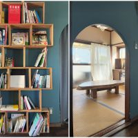藤沢市辻堂元町三丁目の賃貸物件/左：住人が残した図書スペース｜右：アール壁も可愛らしい