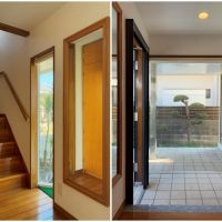 藤沢市辻堂元町三丁目の賃貸物件/ガラス張りで開放感のある玄関。上がってすぐ階段があるつくりです