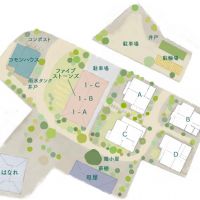 藤沢市辻堂元町三丁目の賃貸物件/敷地全体図｜今回ご紹介するのは、左下にある「はなれ」の一棟。他の住戸から少し離れ、オーナーの住む母屋のそばにあります