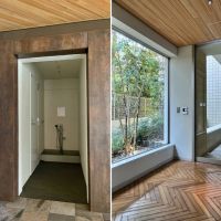 横須賀市秋谷一丁目の賃貸物件/共用部分｜足洗い場やエントランスは木のテイストが上質なリゾート施設のよう