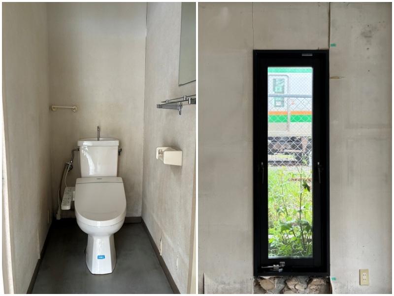 鎌倉市扇ガ谷一丁目の賃貸物件/トイレ｜線路側のドア