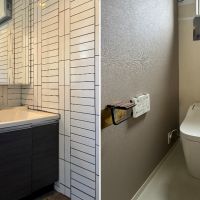 鎌倉市十二所の売買物件/左：2階 洗面室｜右：2階 トイレ