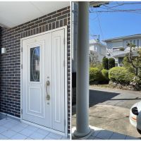 茅ヶ崎市東海岸一丁目の賃貸物件/玄関と前面