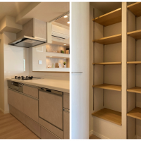 藤沢市片瀬海岸二丁目の売買物件/キッチン│廊下の収納