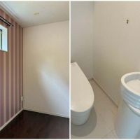 鎌倉市笛田五丁目の売買物件/左：1階洋室。約4帖｜右：2階トイレ