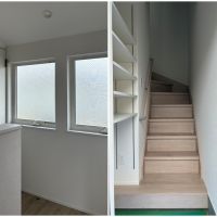 藤沢市本町二丁目の賃貸物件/階段を上がり切ったところに窓もしっかり｜玄関は1階です