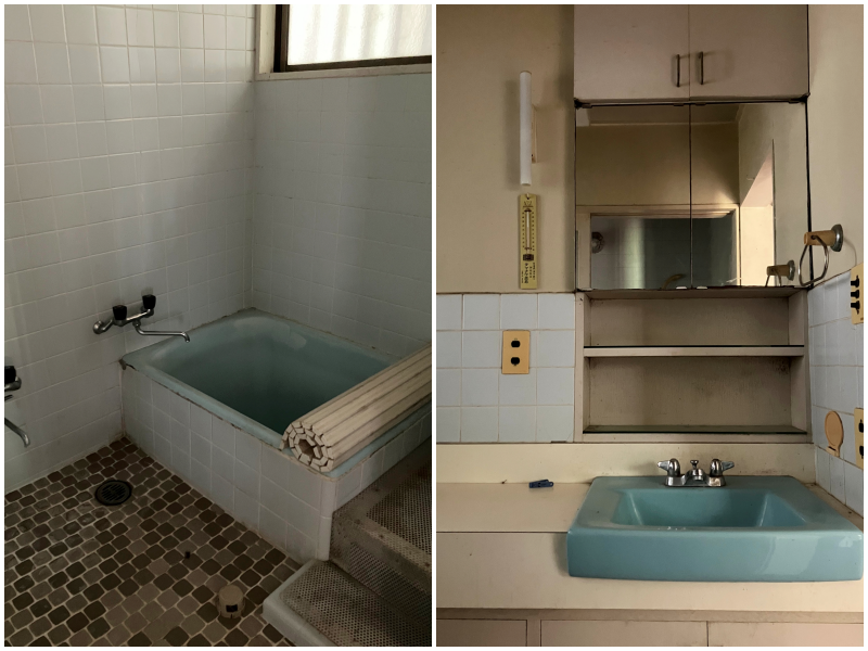 鎌倉市浄明寺四丁目の売買物件/風呂｜洗面所｜昭和らしいコンパクトなつくり。