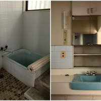 鎌倉市浄明寺四丁目の売買物件/風呂｜洗面所｜昭和らしいコンパクトなつくり。