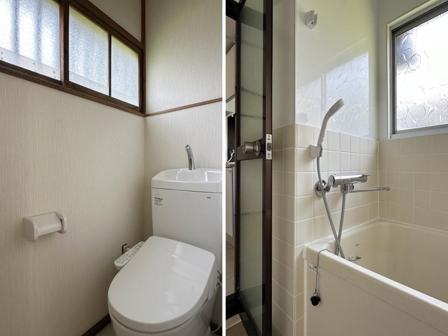 鎌倉市十二所の賃貸物件/左：トイレ｜右：風呂