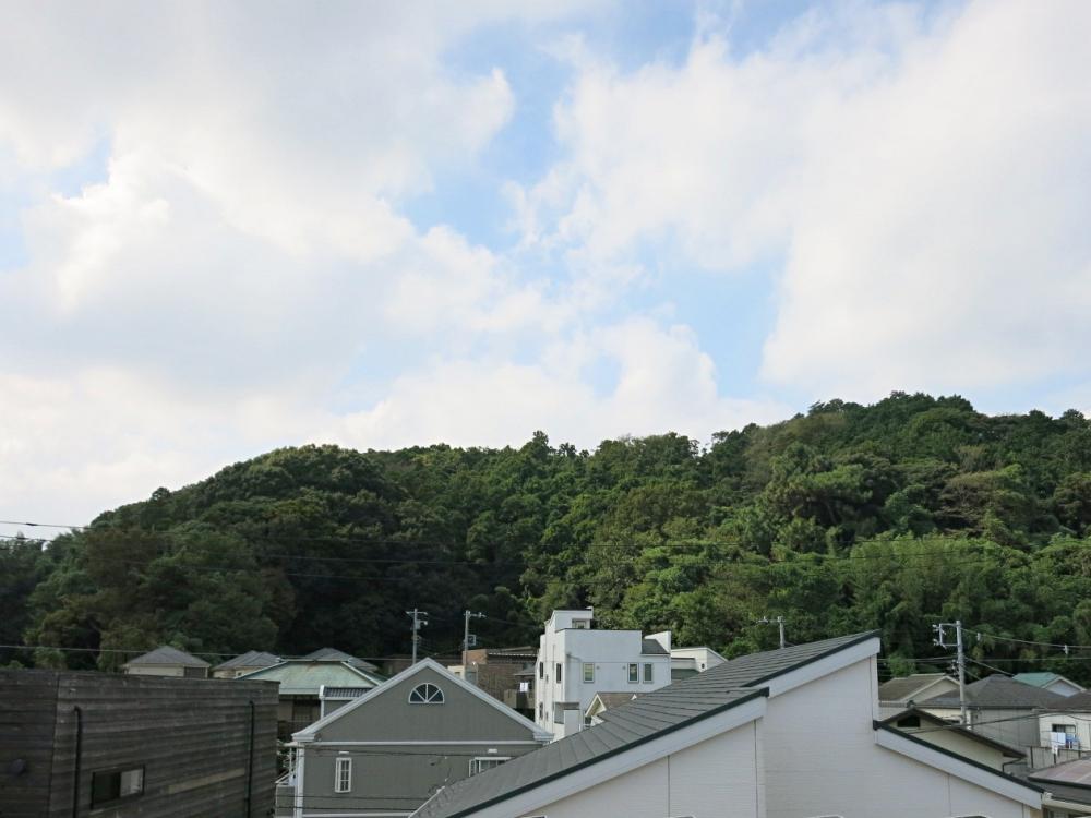 個室からの天神山の眺め。