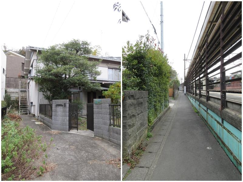 物件への小道|北鎌倉の駅からすぐ