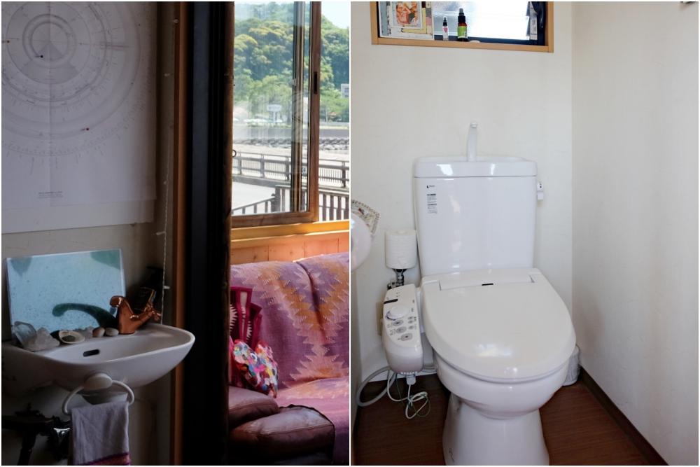 手洗い器が2箇所と専用トイレがあります。