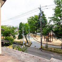 金沢市泉野町の売買物件/2階からの公園ビュー。