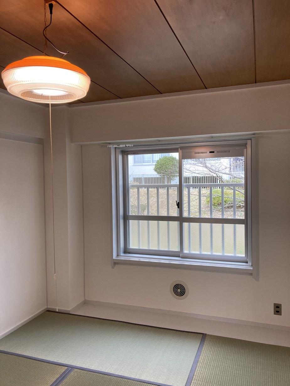 神戸市垂水区塩屋町の賃貸物件/北側和室（現在照明はありません）