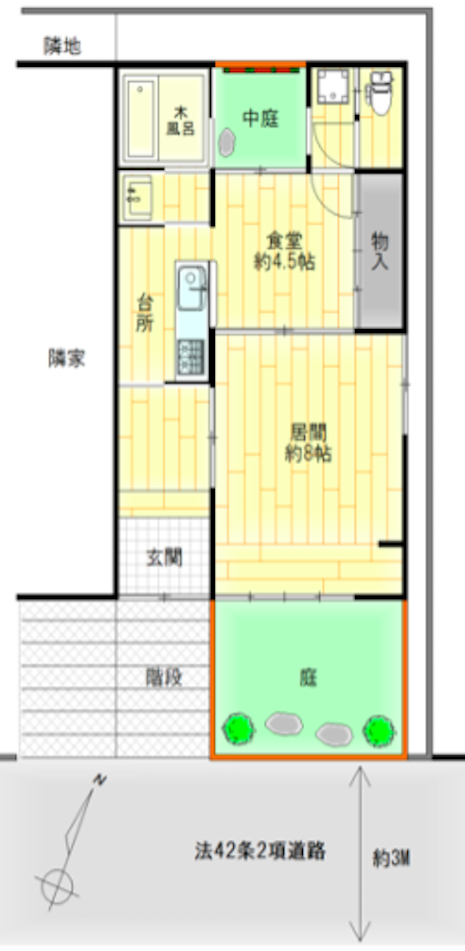 神戸市兵庫区熊野町の売買物件/※図面と現状が異なる場合には、現状を優先するものとします。