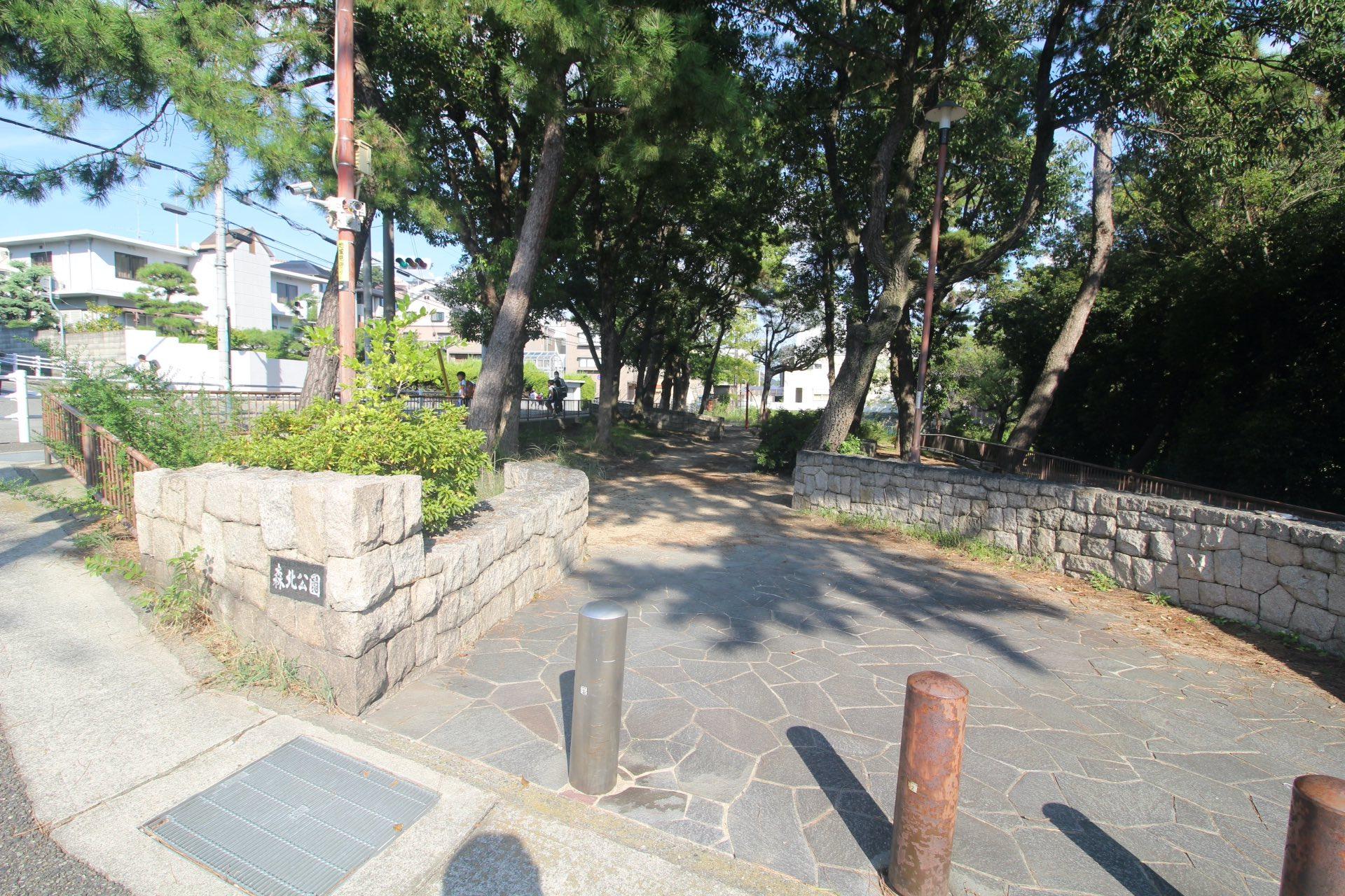 すぐ近くに緑豊かな公園があります。