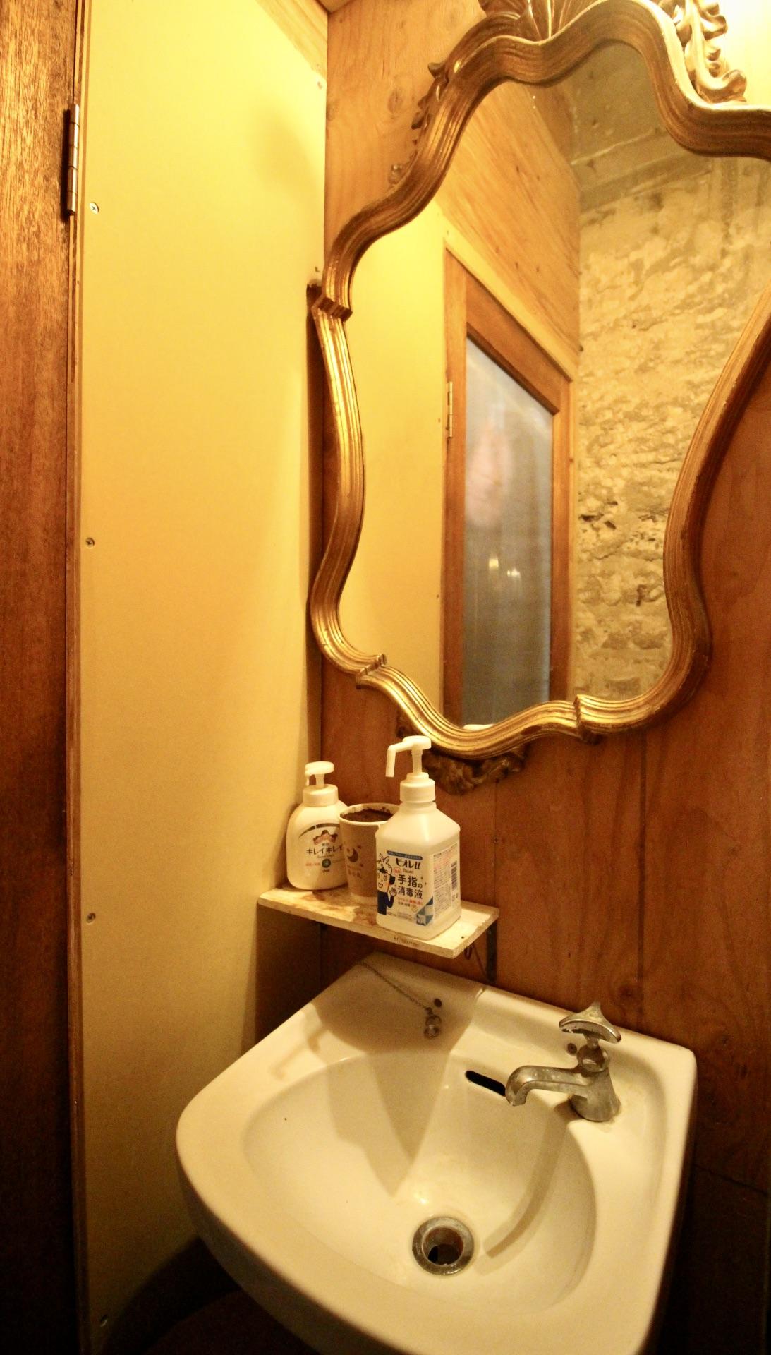 神戸市中央区花隈町の賃貸物件/リッチな雰囲気のミラーの手洗い場