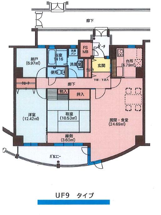 姫路市岩端町の賃貸物件/451号室_間取り
