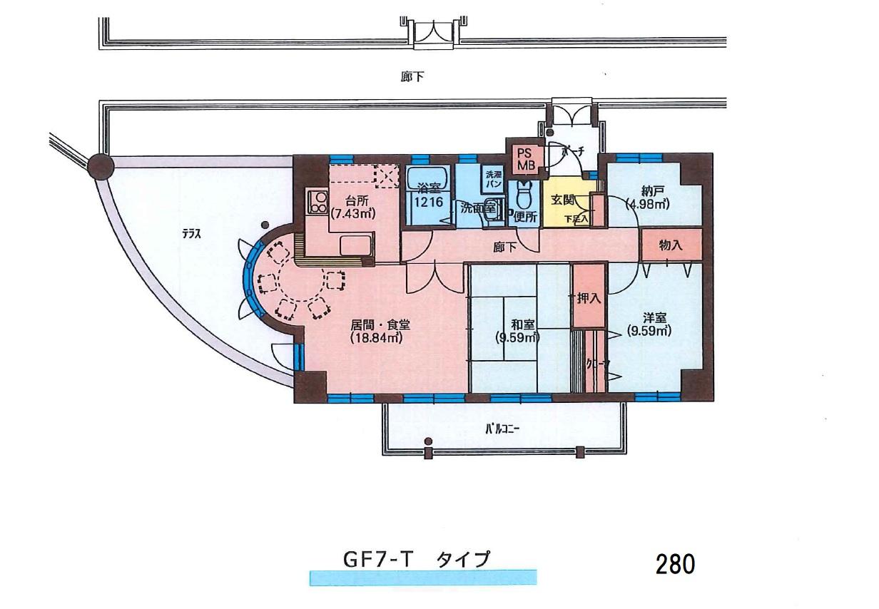 姫路市岩端町の賃貸物件/280号室_間取り