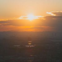 神戸市東灘区住吉山手の賃貸物件/神々しい屋上からの夕景