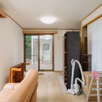 神戸市灘区六甲山町の賃貸物件/1Fリビング：キッチンに面している。みんなが集まる。