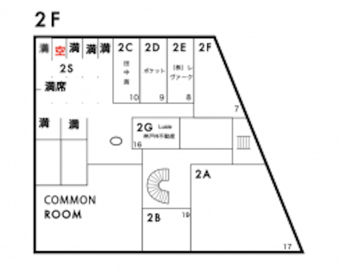 神戸市中央区山本通の賃貸物件/シェアオフィス間取り図※図面と現状が異なる場合には、現状を優先するものとします。