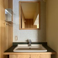 神戸市東灘区岡本の売買物件/洗面所も可愛らしく、かっこよく