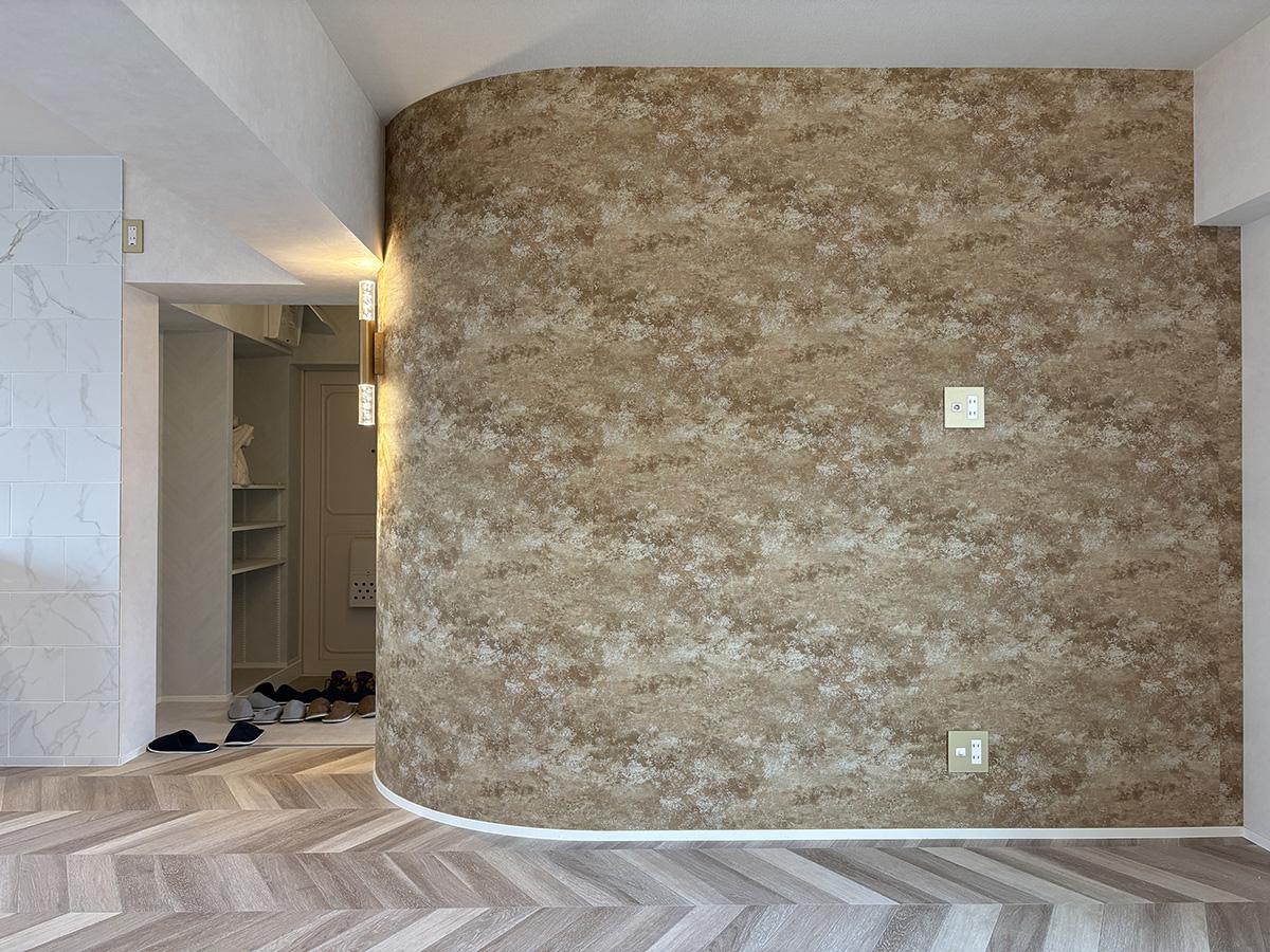 神戸市垂水区神陵台の売買物件/Rの壁がアクセントに