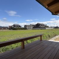 加古郡稲美町加古の売買物件/ウッドデッキからのファームビュー