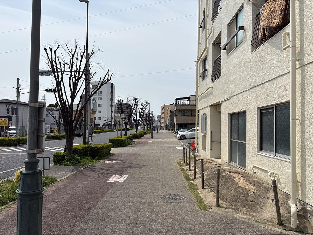 神戸市須磨区天神町の賃貸物件/物件前の道幅もゆったり
