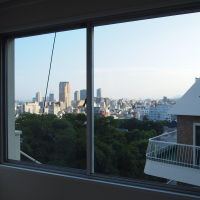 神戸市中央区北野町の売買物件/緑の先に市街地を望む（7階）