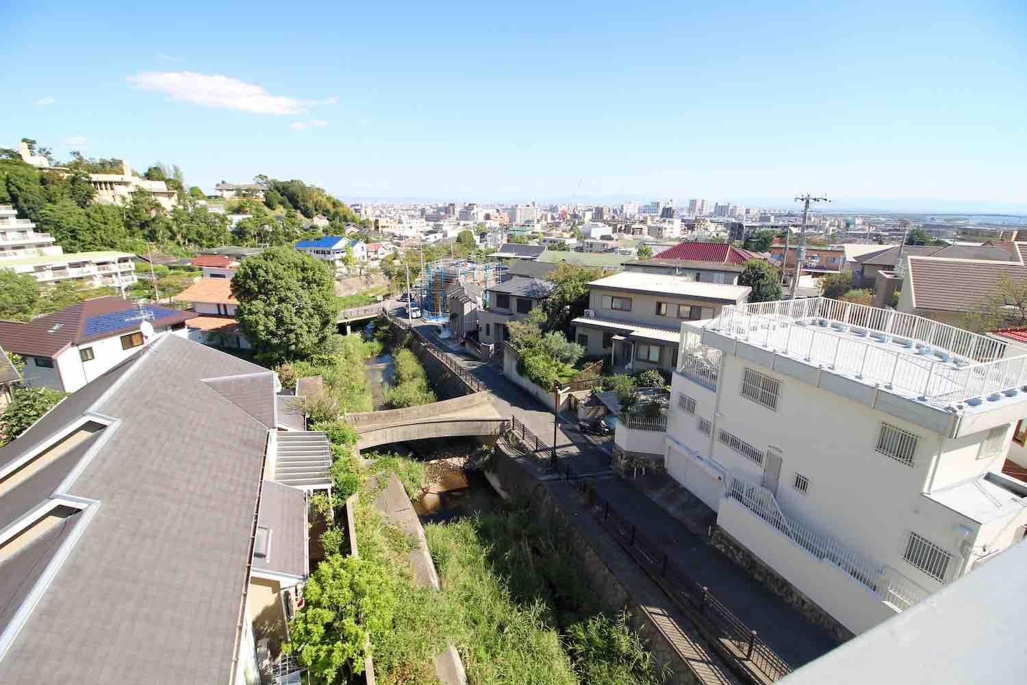 眼下は川。