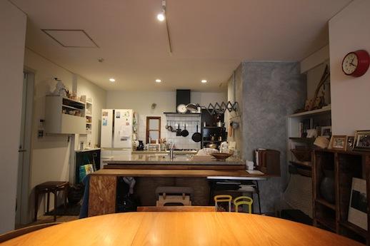 ダイニングキッチン。見事な雑作