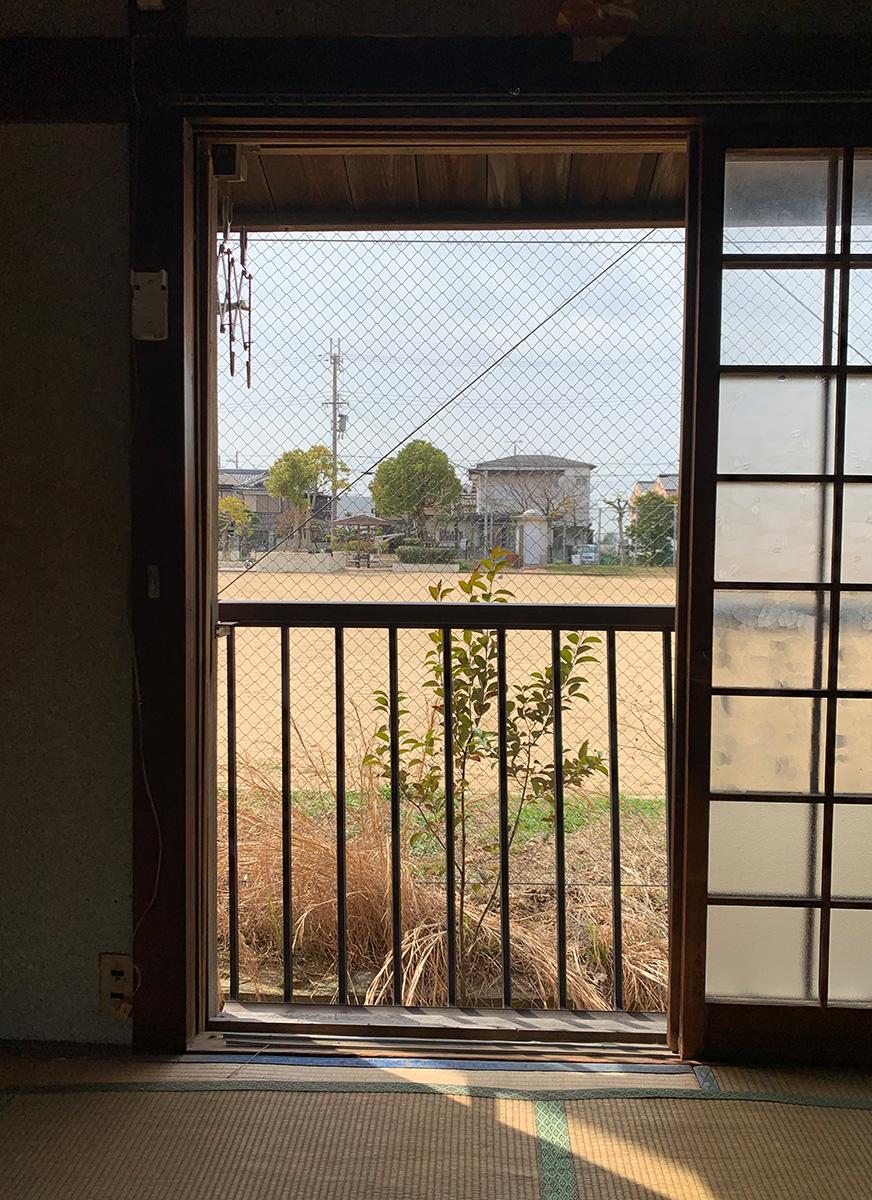 1F和室からの眺め。隣が公園なので気持ちいい。